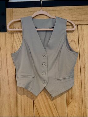 *LIKE NEW Classic Tailored Women's Gray Vest